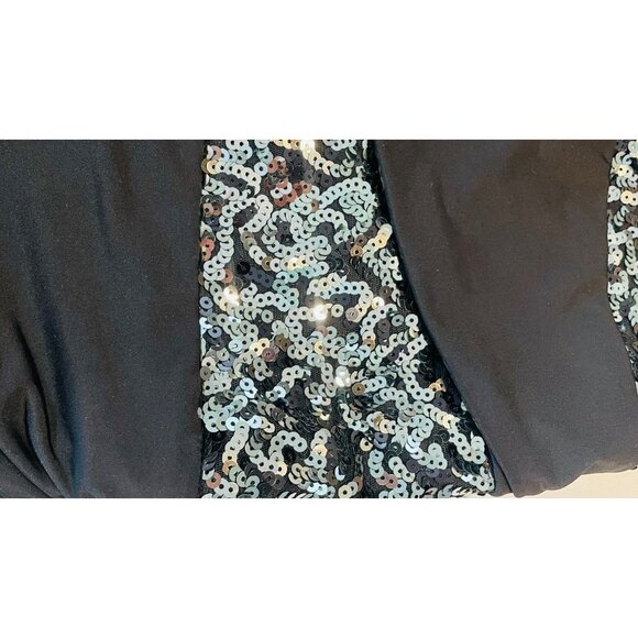 Strapless Black Ruched Mini Dress Women Sequins Size M Speechless Partywear - Picture 9 of 16